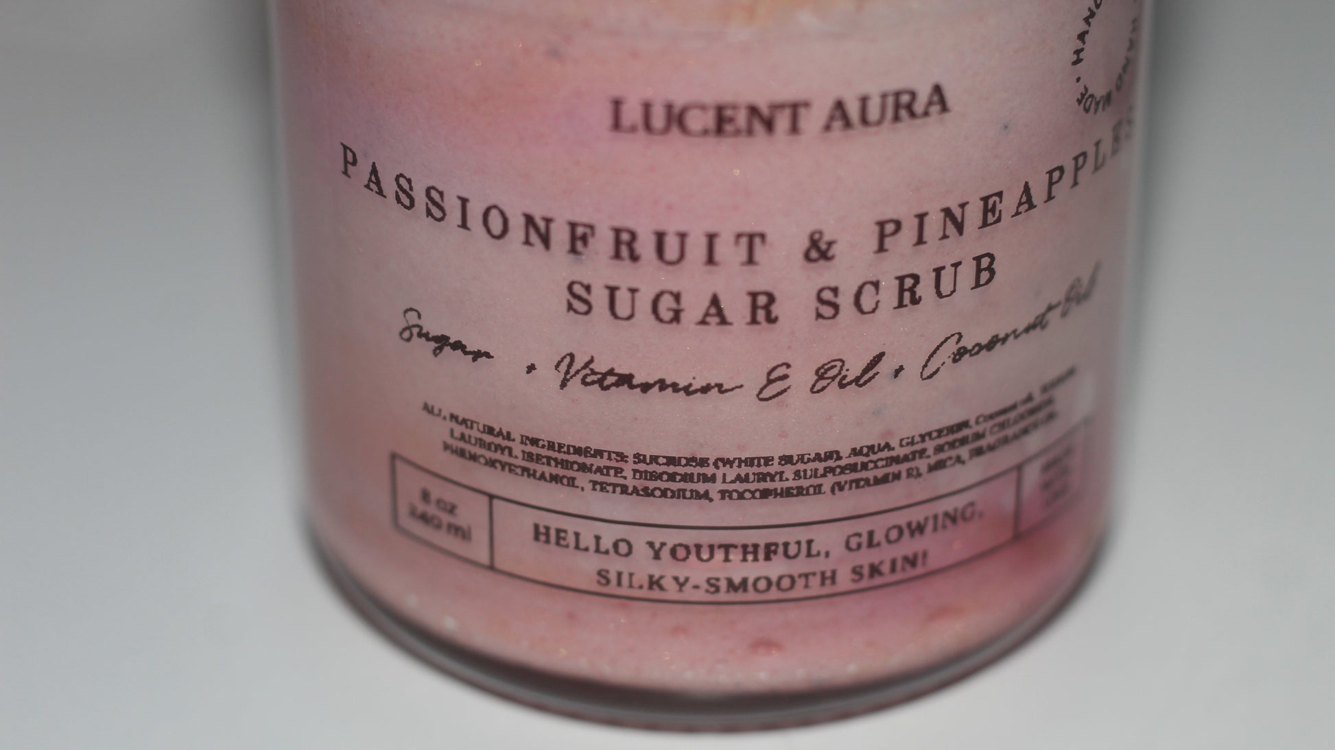 Passion fruit & Pineapple Foaming Sugar Scrub - Lucent Aura