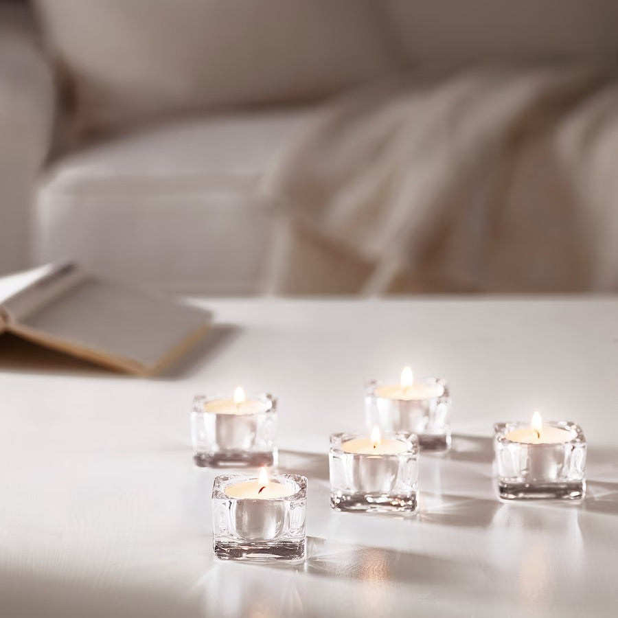 Tea-light Holder (clear glass) - Lanna Lux 