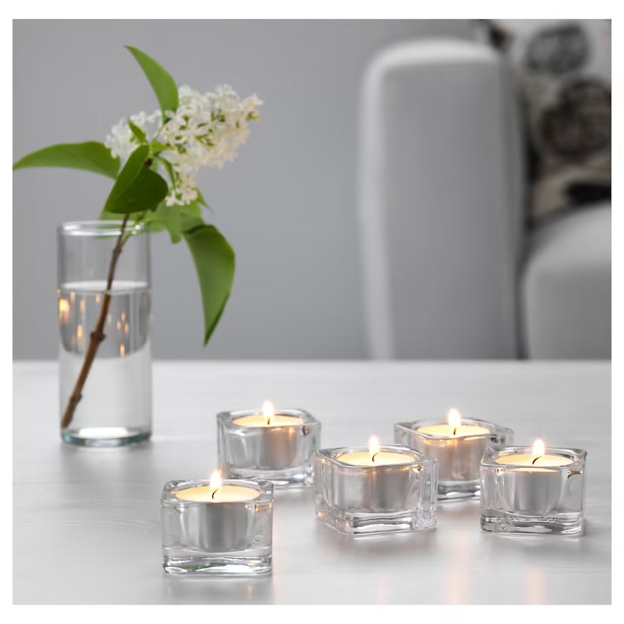 Tea-light Holder (clear glass) - Lanna Lux 